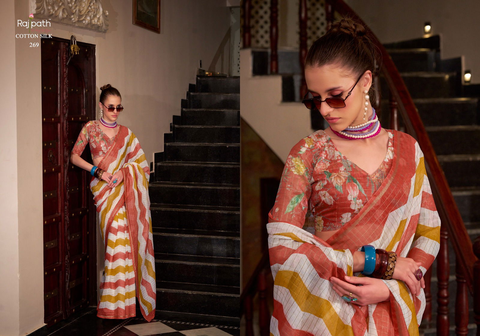 Rang De Basanti By Rajpath Linen Cotton Silk Saree Wholesale Online